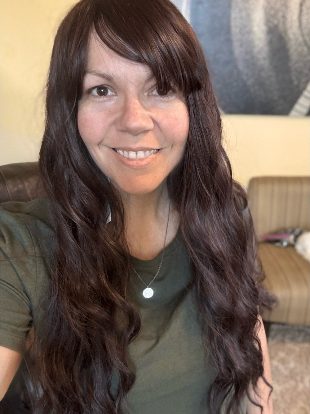 Rich Dark Brown Women’s Wavy Hair Extension / Wig
